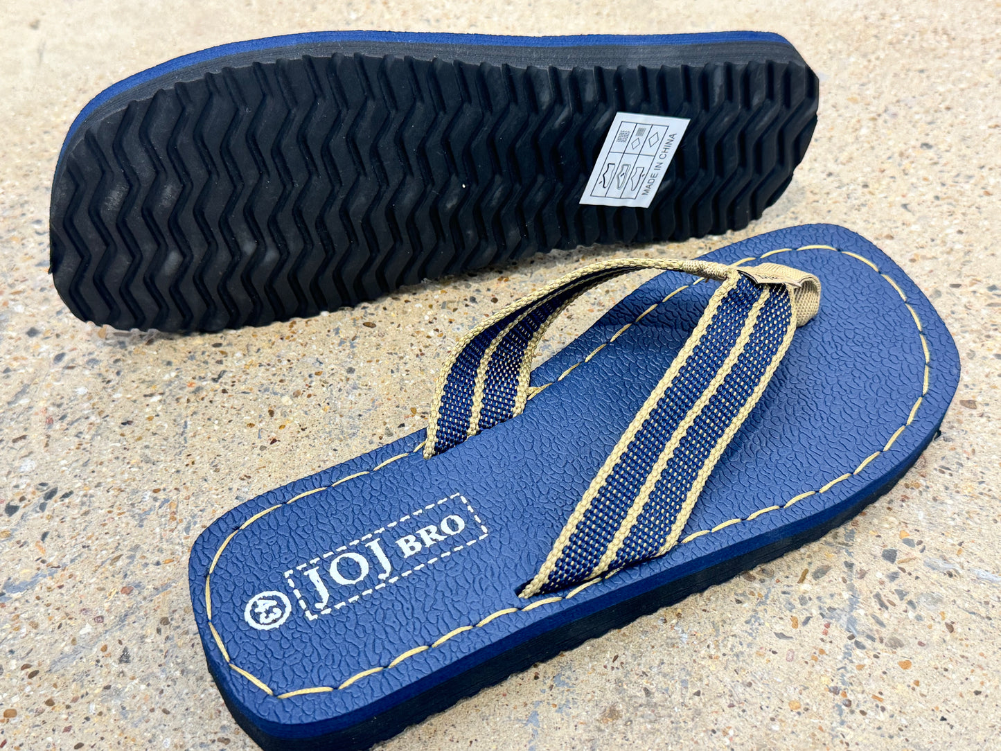 j201 Makly Striped Thong Sandal Flip Flop