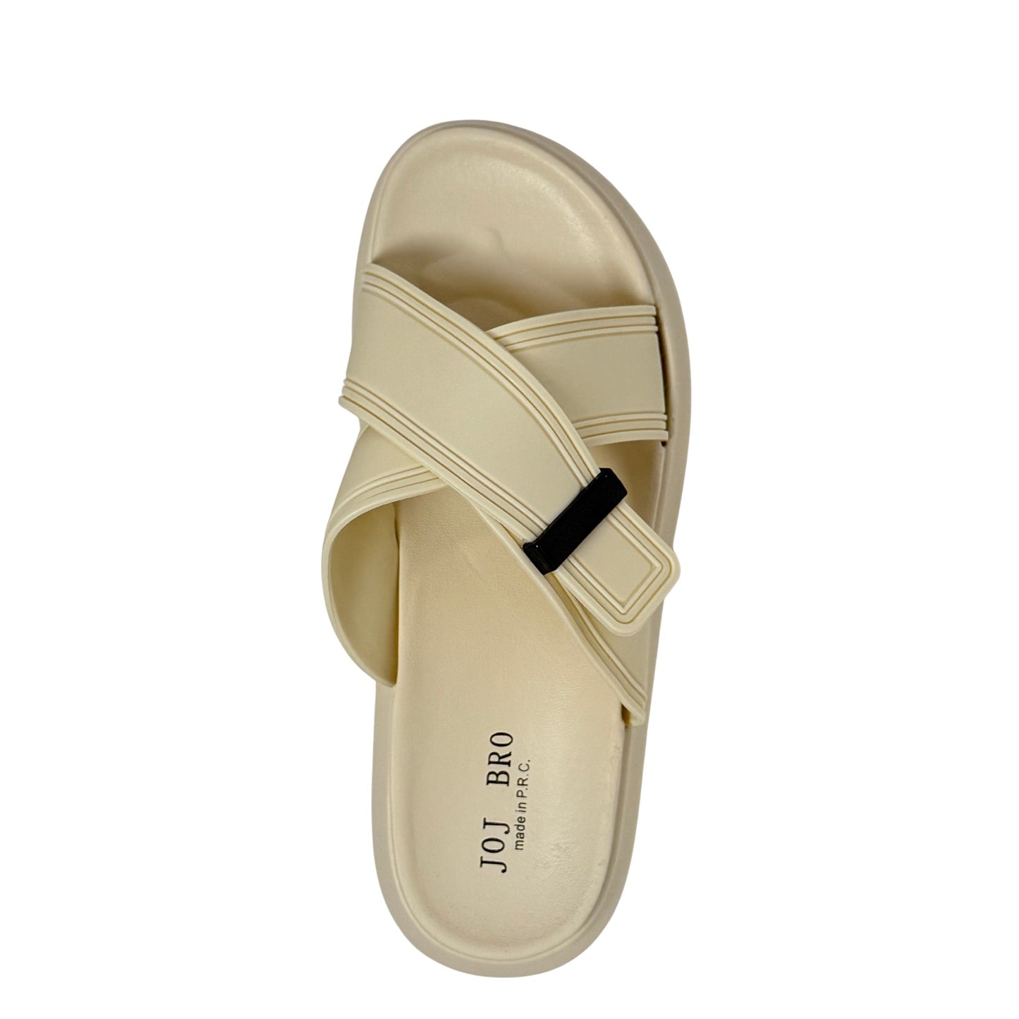 858-1 Men’s Footbed Sandals – Adjustable Double Strap Cork-Style Slides | Soft Arch Support Insole | Slip-Resistant Sole | Casual Walking Sandals for Summer, Travel & Daily Comfort