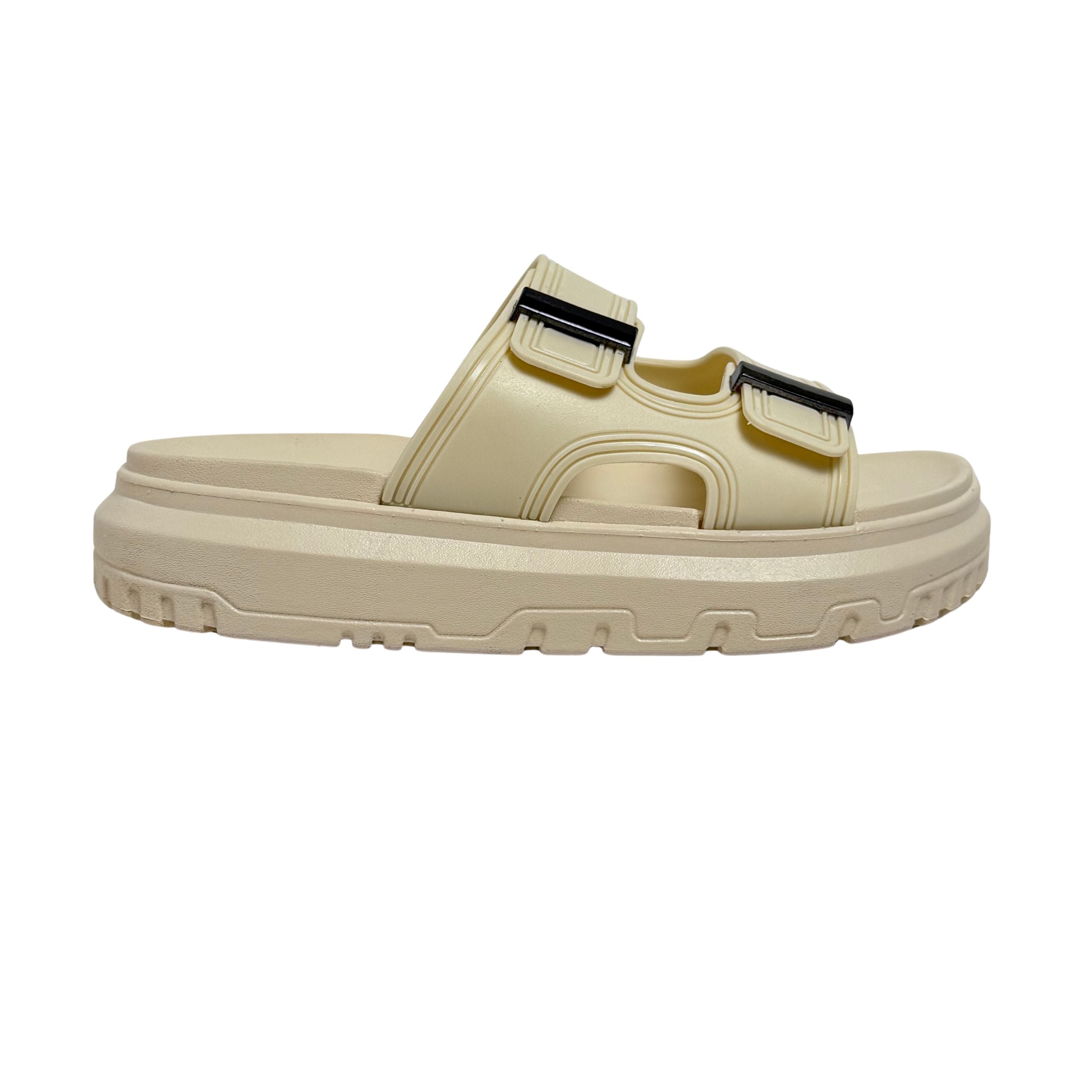 858-2 Sandals for Women – Comfortable Arch Support Slides | Soft Cork-Like Insole | Adjustable Straps | Anti-Slip Sole | Casual Fashion Sandals for Summer, Walking & Travel