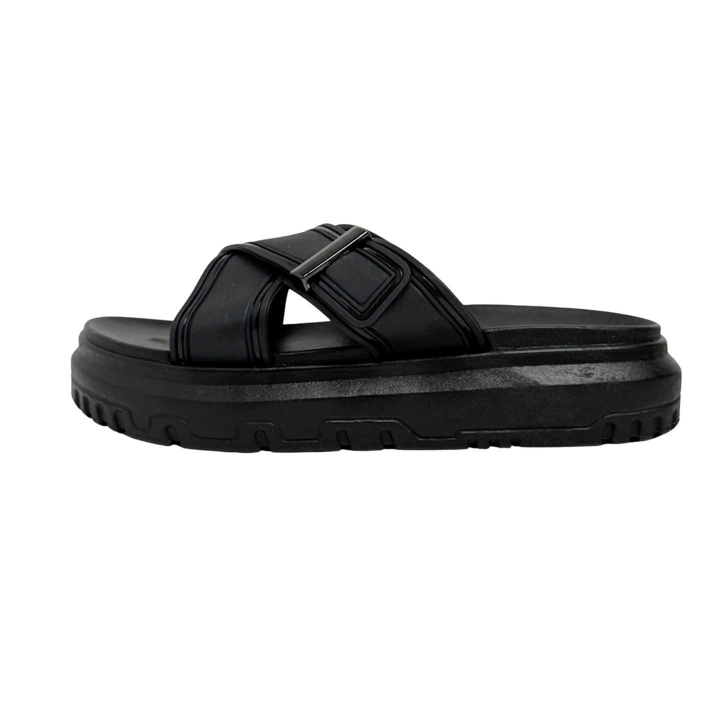 858-1 Men’s Footbed Sandals – Adjustable Double Strap Cork-Style Slides | Soft Arch Support Insole | Slip-Resistant Sole | Casual Walking Sandals for Summer, Travel & Daily Comfort
