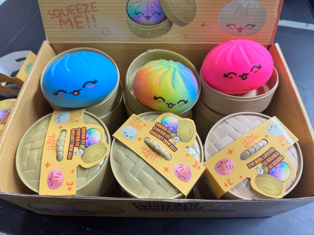 Squishy Hystery Dumpling - Steamed Bun METALIC  - 12 Per Box