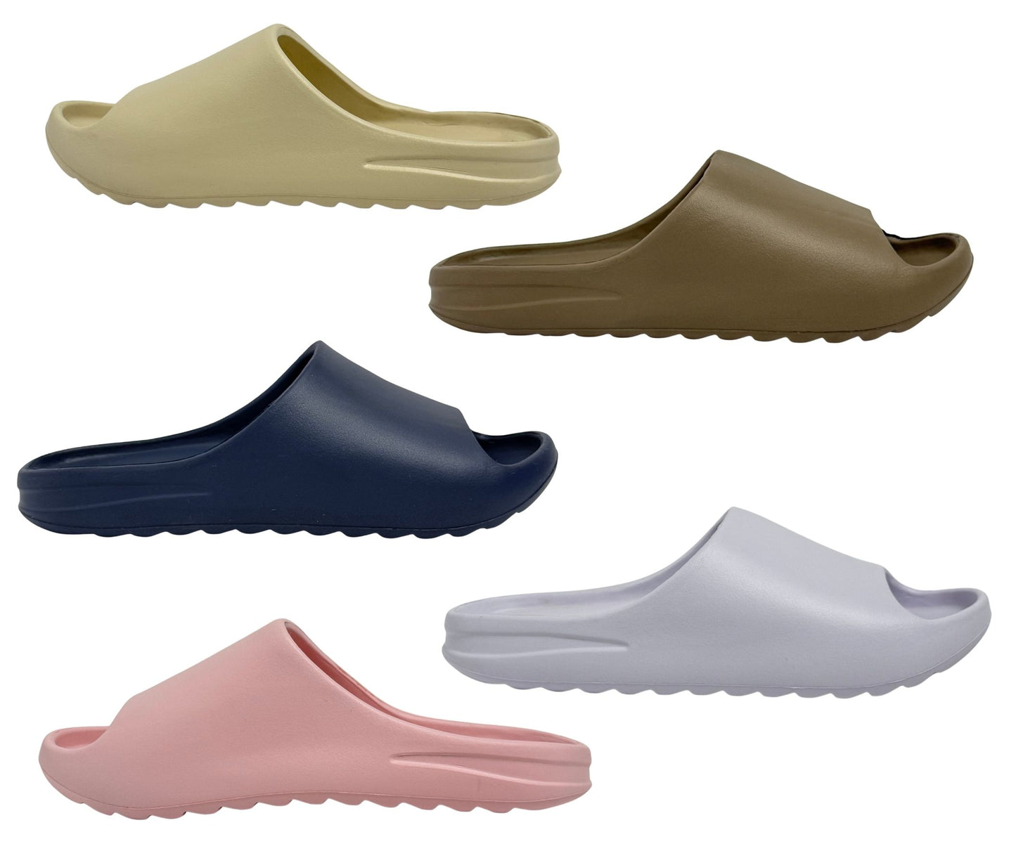 BROTX 2 Men’s Comfort Slide Sandals – Lightweight EVA Slip-On Slides | Soft Cushion | Anti-Slip | Waterproof & Quick Dry | Indoor Outdoor Use | Beach, Pool, Shower & Casual Wear