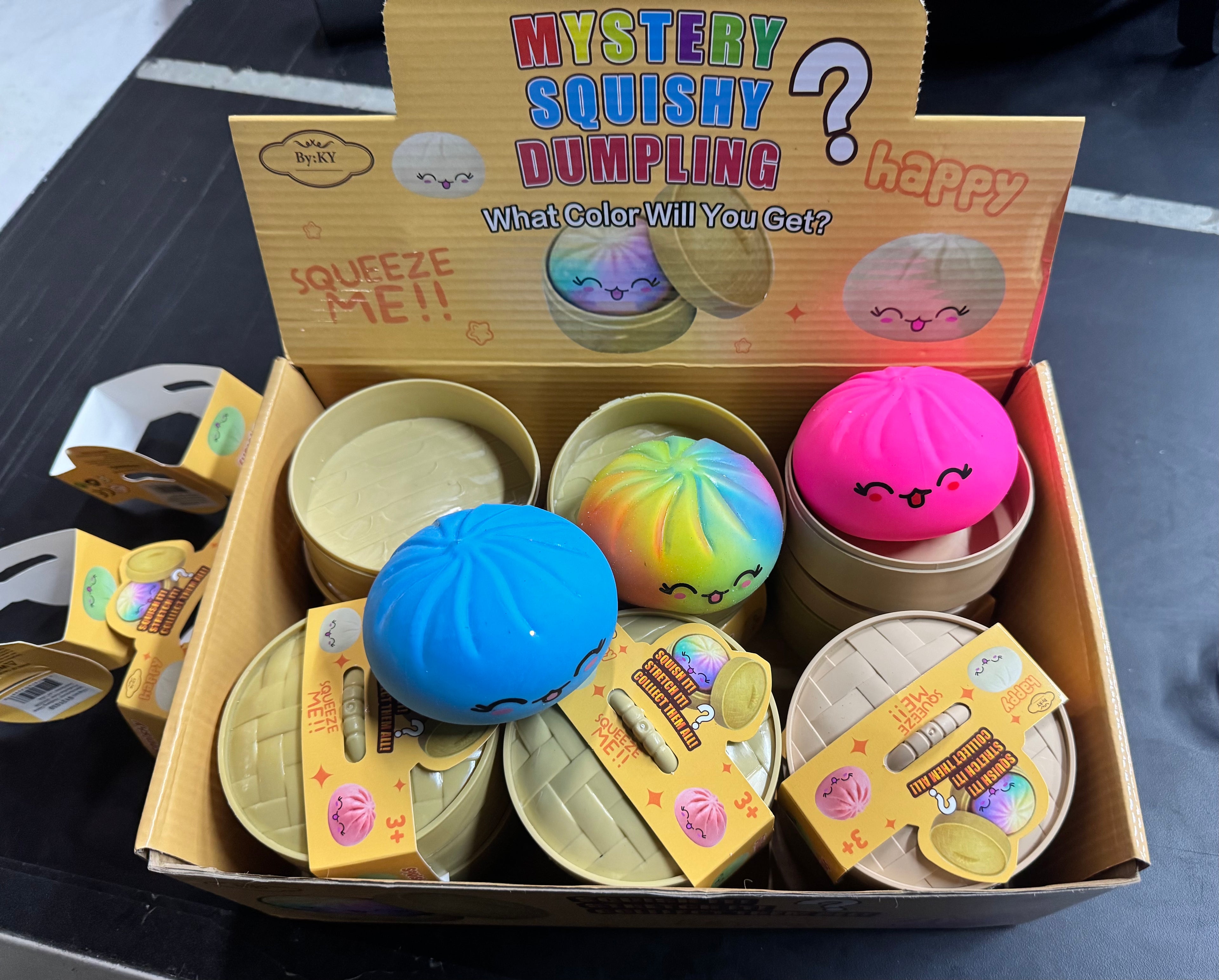 Squishy Hystery Dumpling - Steamed Bun METALIC  - 12 Per Box