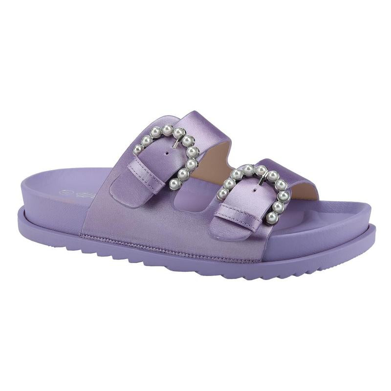 Belovely Women'S Double Buckle Slides - Sandals for Women - Waterproof and Quick-Drying - Perfect for Walking, Beach, and Swimming Flipflops