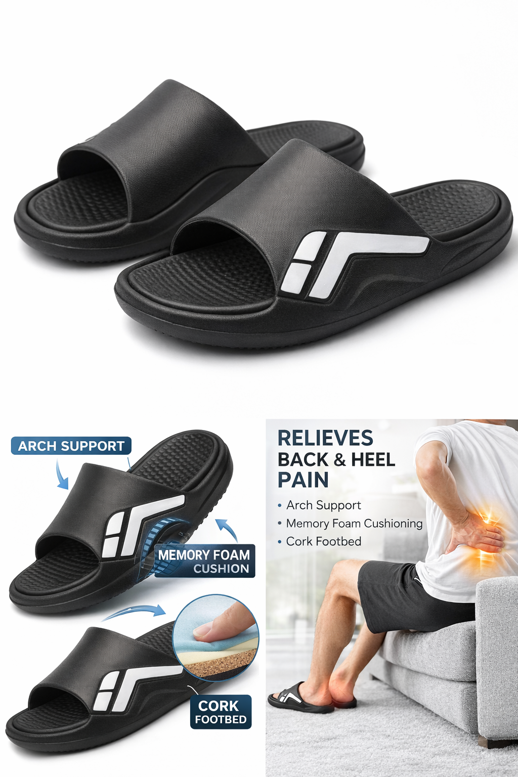 Soft Thick Sole arch support Cushion Lightweight, Waterproof TX105