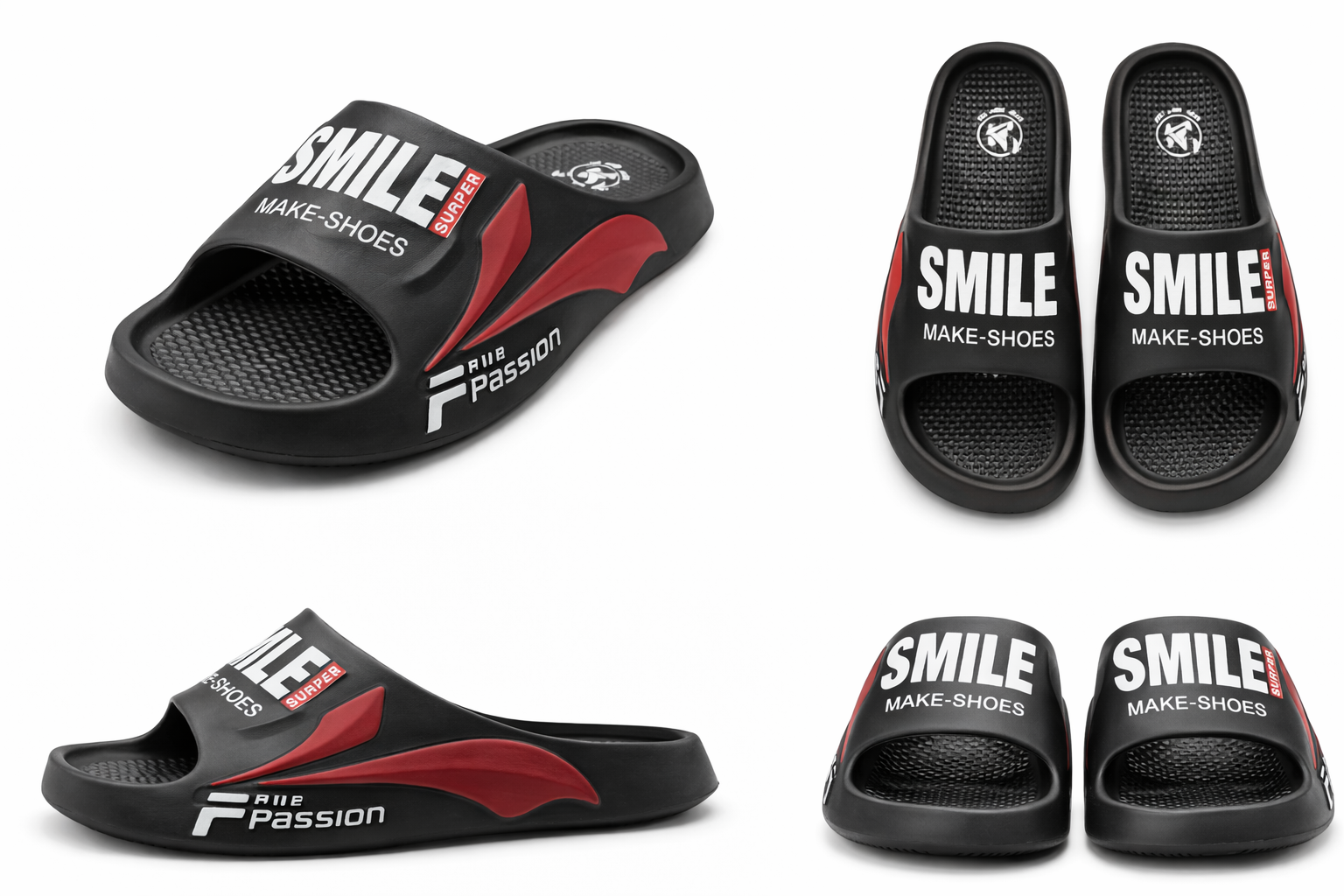 EVA SLIDES PACK OF 30 PAIRS 4 COLORS AND 5 SIZES MIX