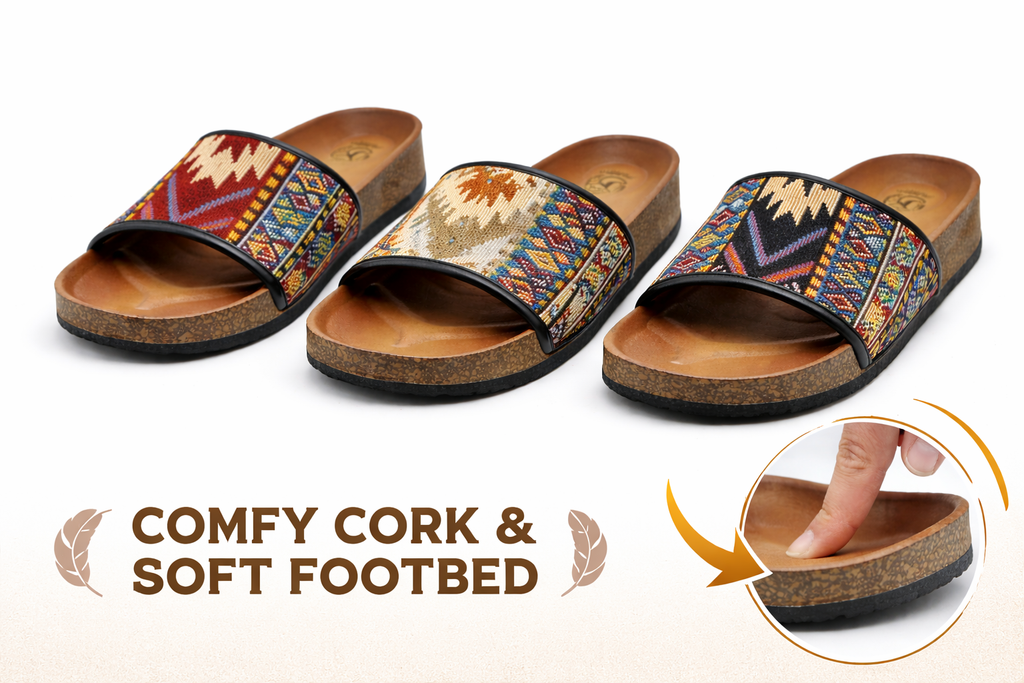 TX8829 Women’s Sandals – Comfortable Lightweight Slip-On Slides with Soft Footbed