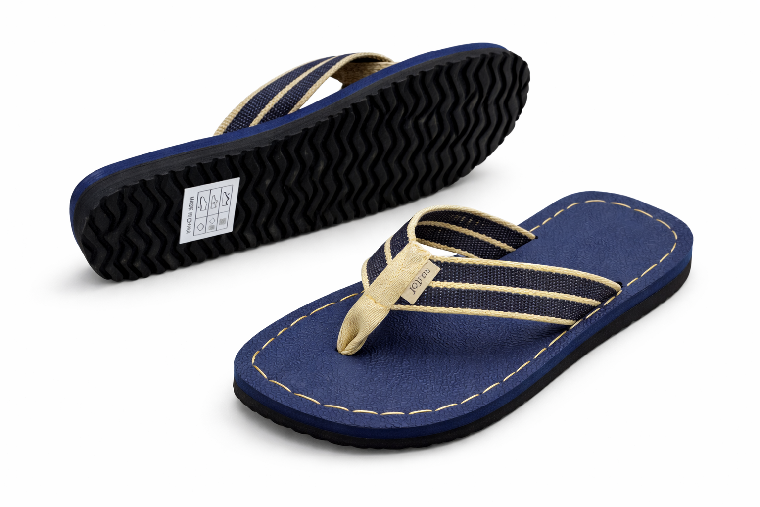 j201 Makly Striped Thong Sandal Flip Flop