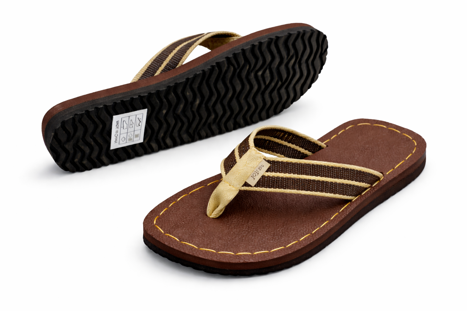 j201 Makly Striped Thong Sandal Flip Flop