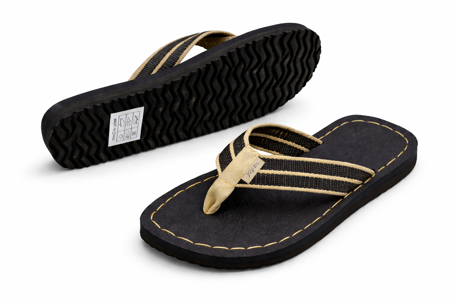 j201 Makly Striped Thong Sandal Flip Flop