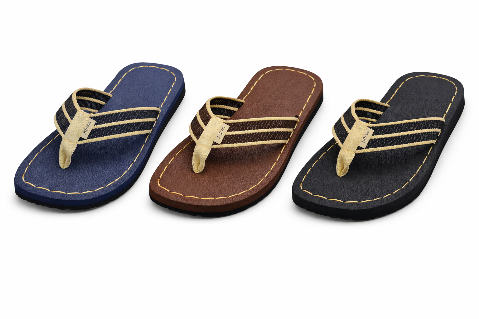 j201 Makly Striped Thong Sandal Flip Flop