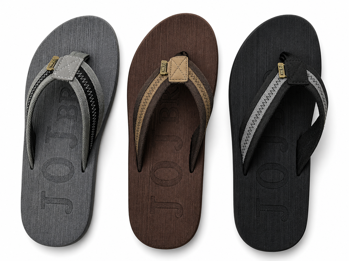 CASE of 30 pairs MIX 3 COLORS 5 SIZES Men’s Flip Flops Soft Cushion waterproof