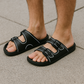 Men’s Footbed Slide Sandals – Arch Support, Cushioned Comfort, Lightweight & Non‑Slip for Indoor/Outdoor Wear