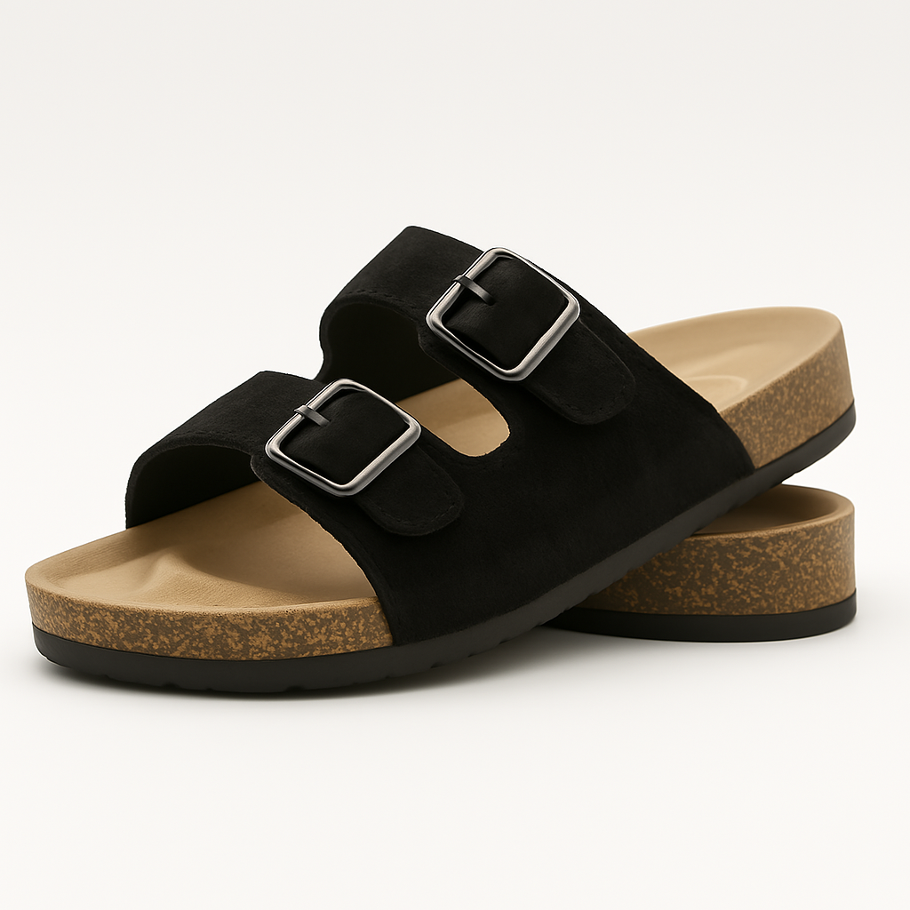 TX002 women’s  Footbed Sandals – Comfortable Slip-On Open Toe Slides