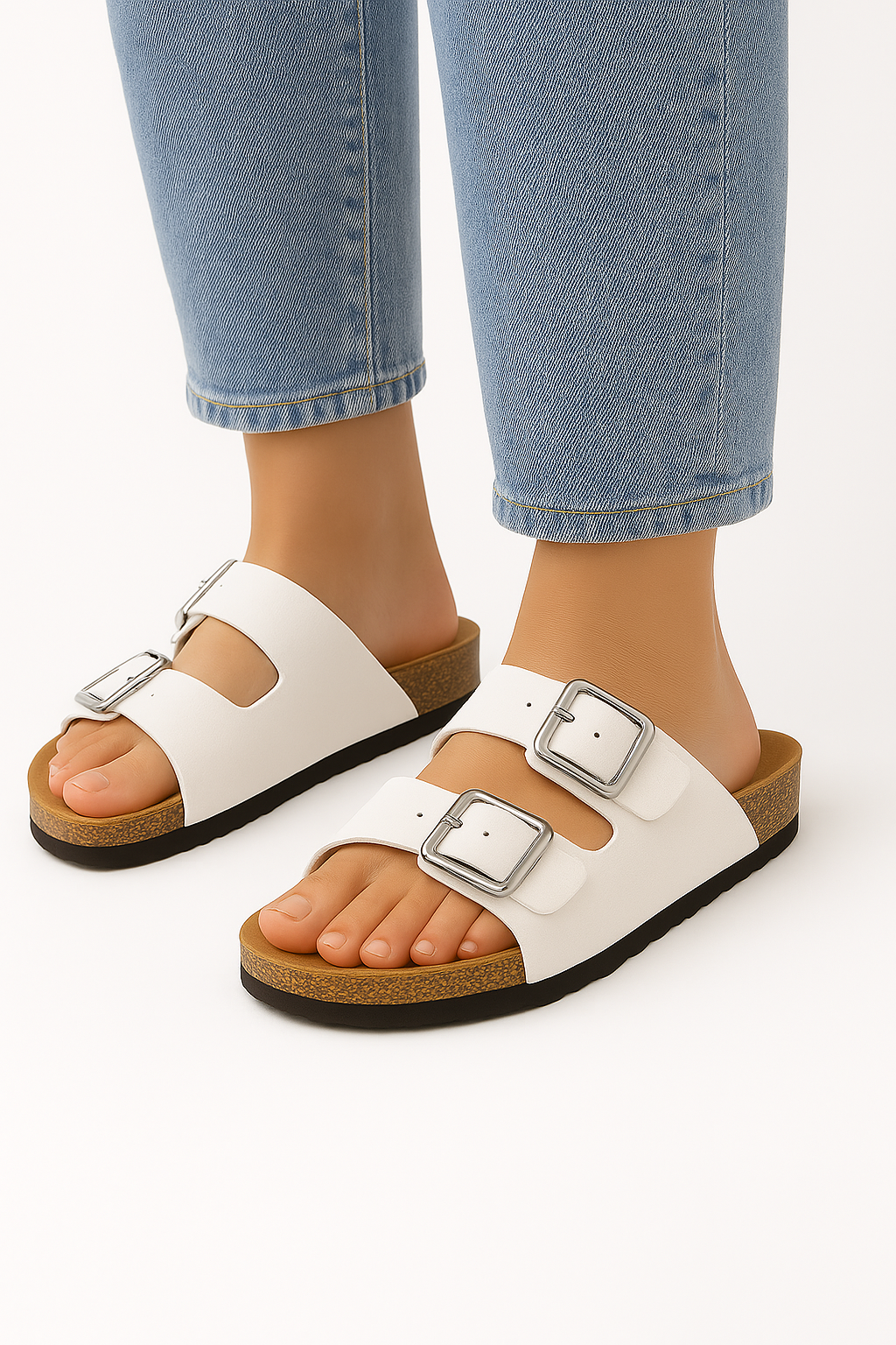 PACK OF 30 PAIRS WHOLESALE BULK 6-9 SIZE women’s  Footbed Sandals waterproof