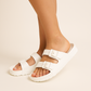 WOMEN'S Sandals, Arch Support Slides with Adjustable Buckle Straps
