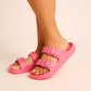 WOMEN'S Sandals, Arch Support Slides with Adjustable Buckle Straps