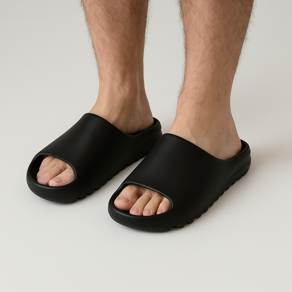 CASE OF 24 4 COLORS 5 SIZES Men’s Comfort Slide Sandals – Soft Cushion | Anti-Slip | Waterproof & Quick Dry