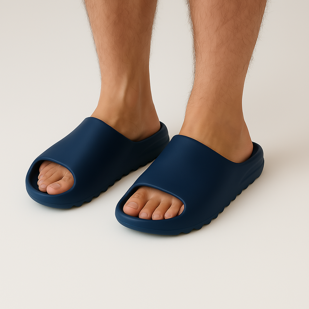 CASE OF 24 4 COLORS 5 SIZES Men’s Comfort Slide Sandals – Soft Cushion | Anti-Slip | Waterproof & Quick Dry