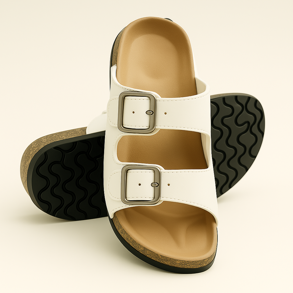 TX002 women’s  Footbed Sandals – Comfortable Slip-On Open Toe Slides