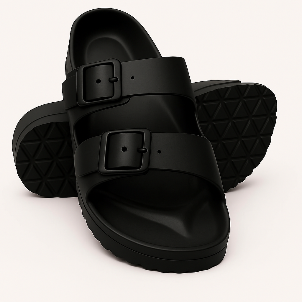 WOMEN'S Sandals, Arch Support Slides with Adjustable Buckle Straps