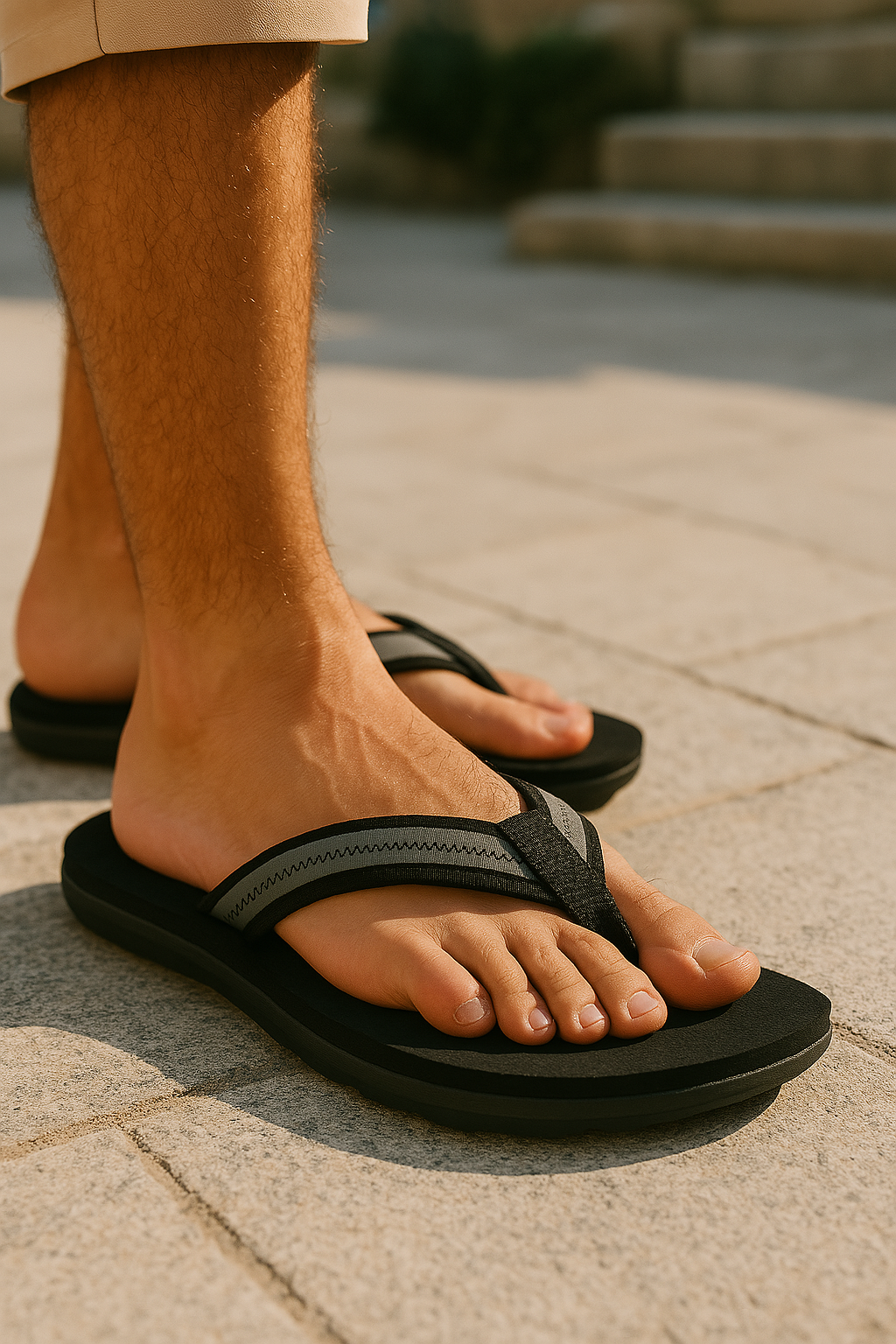 J202 Men’s Arch Support Flip Flops – Comfortable Sandals with Soft Cushion Footbed | Lightweight, Non-Slip, Shock-Absorbing EVA Flip Flops for Beach, Shower & Everyday Wear