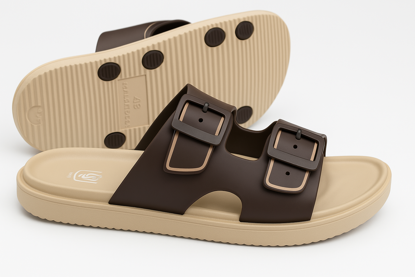 Men’s Footbed Slide Sandals – Arch Support, Cushioned Comfort, Lightweight & Non‑Slip for Indoor/Outdoor Wear