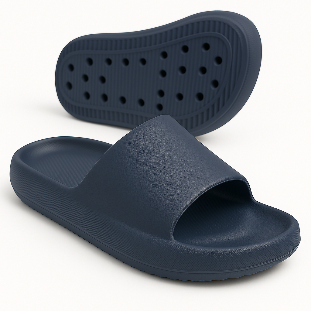 MAKLY Men’s Cushion Slide Sandals – Cloud