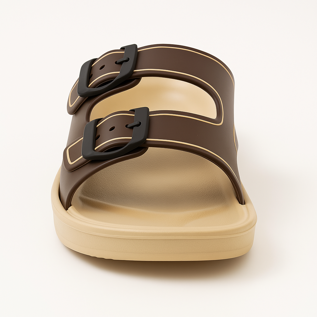 Men’s Footbed Slide Sandals – Arch Support, Cushioned Comfort, Lightweight & Non‑Slip for Indoor/Outdoor Wear