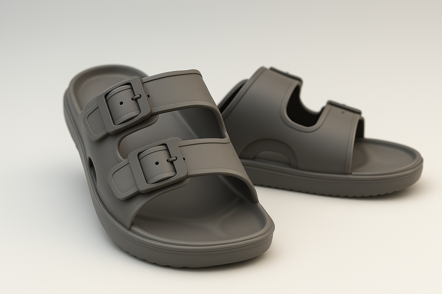 Men’s Footbed Slide Sandals – Arch Support, Cushioned Comfort, Lightweight & Non‑Slip for Indoor/Outdoor Wear