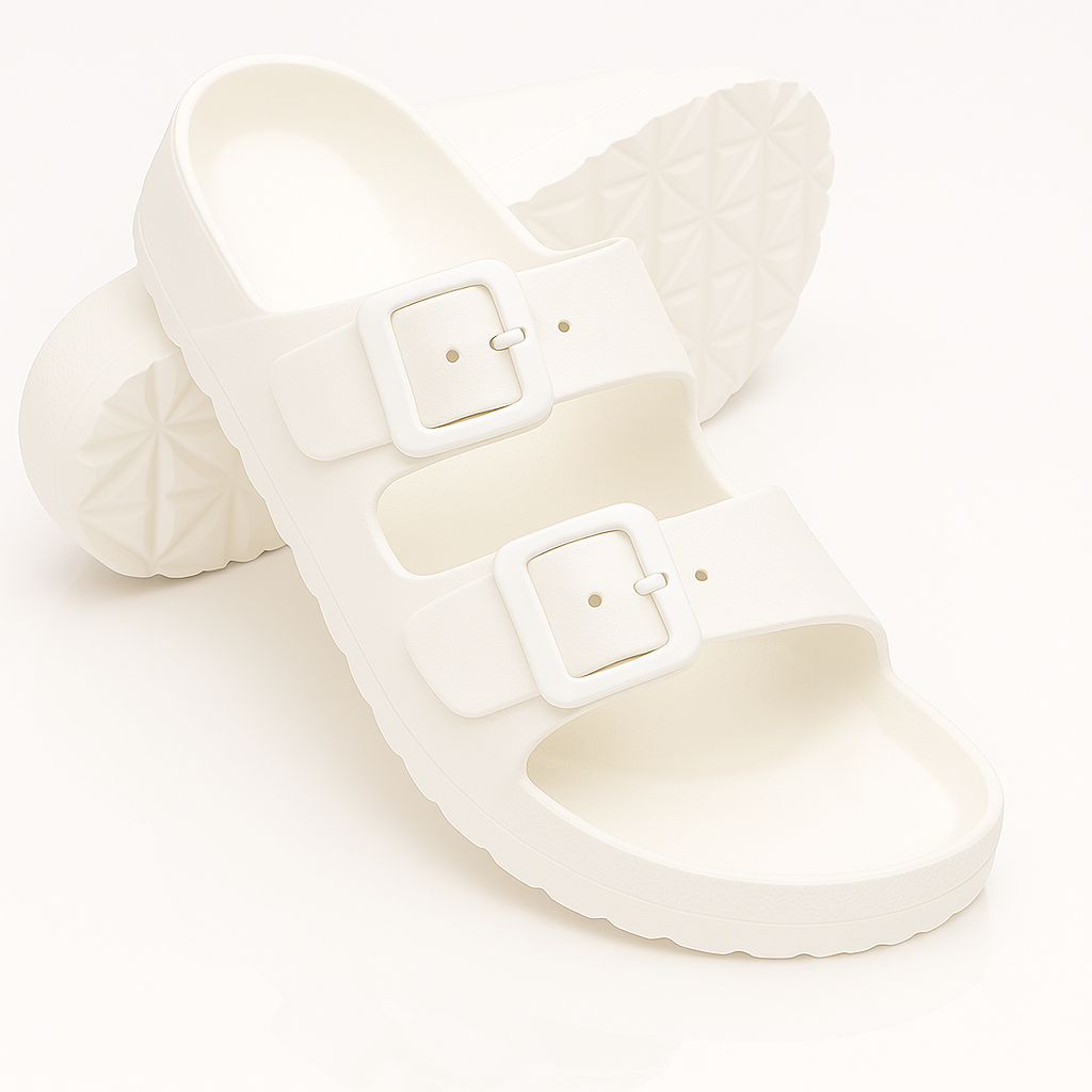 WOMEN'S Sandals, Arch Support Slides with Adjustable Buckle Straps