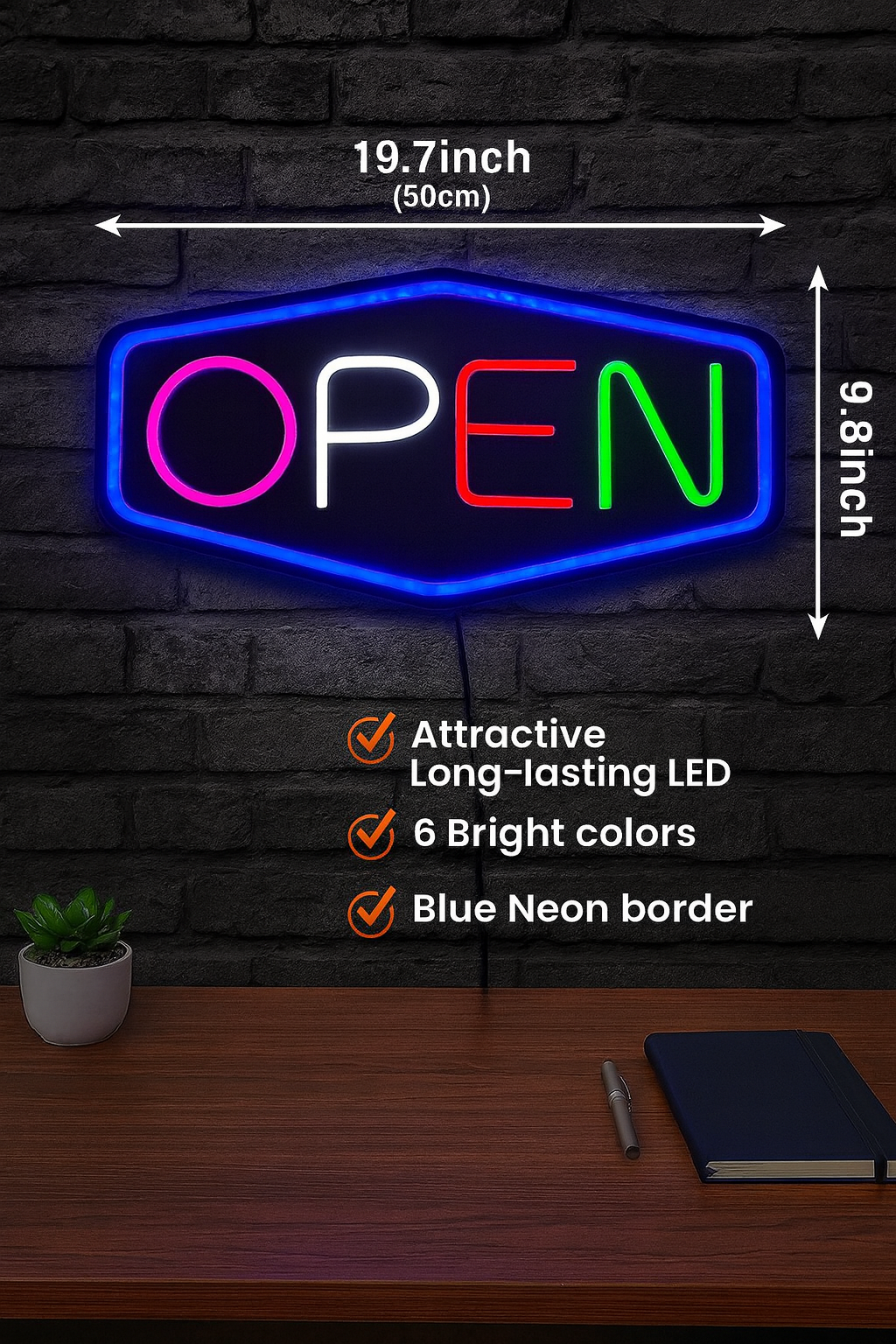 LED OPEN SIGN COLOR CHANGE USB