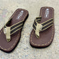 j201 Makly Striped Thong Sandal Flip Flop