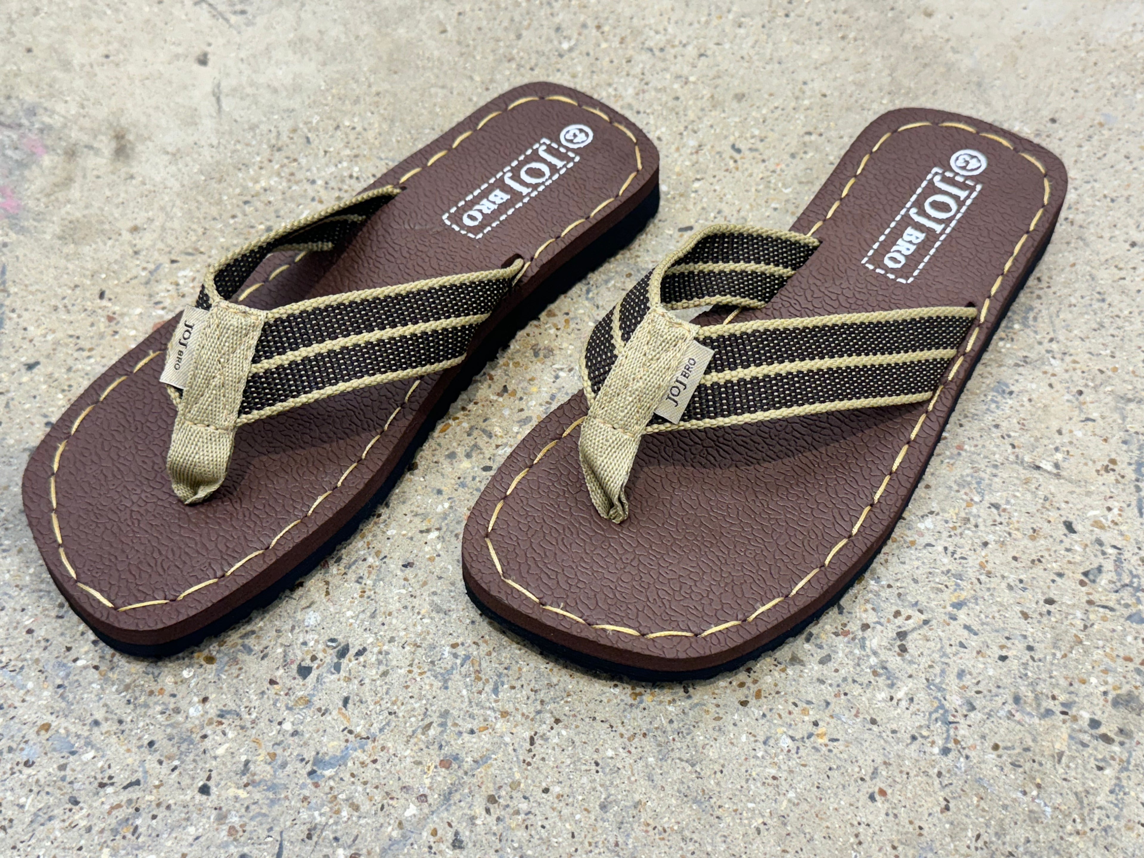j201 Makly Striped Thong Sandal Flip Flop