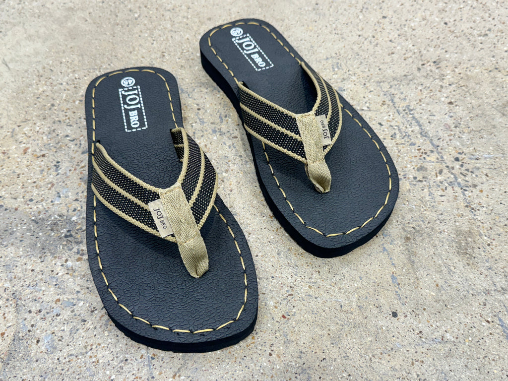 j201 Makly Striped Thong Sandal Flip Flop case of 30