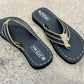 j201 Makly Striped Thong Sandal Flip Flop
