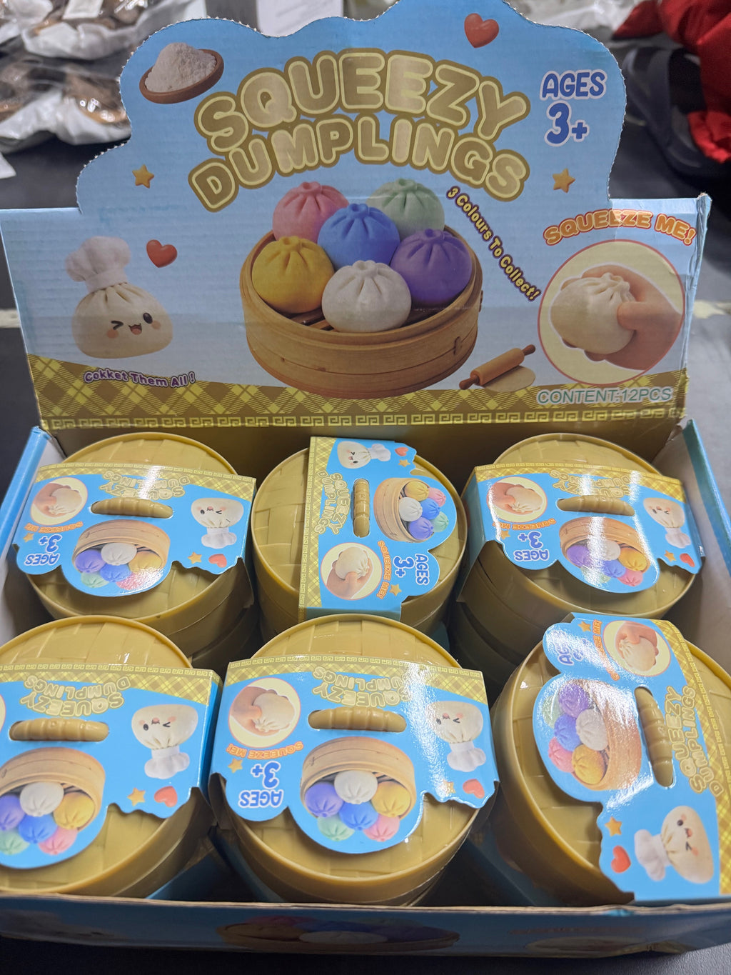 Squishy Mystery Dumpling - Steamed Bun METALIC  - 12 Per Box