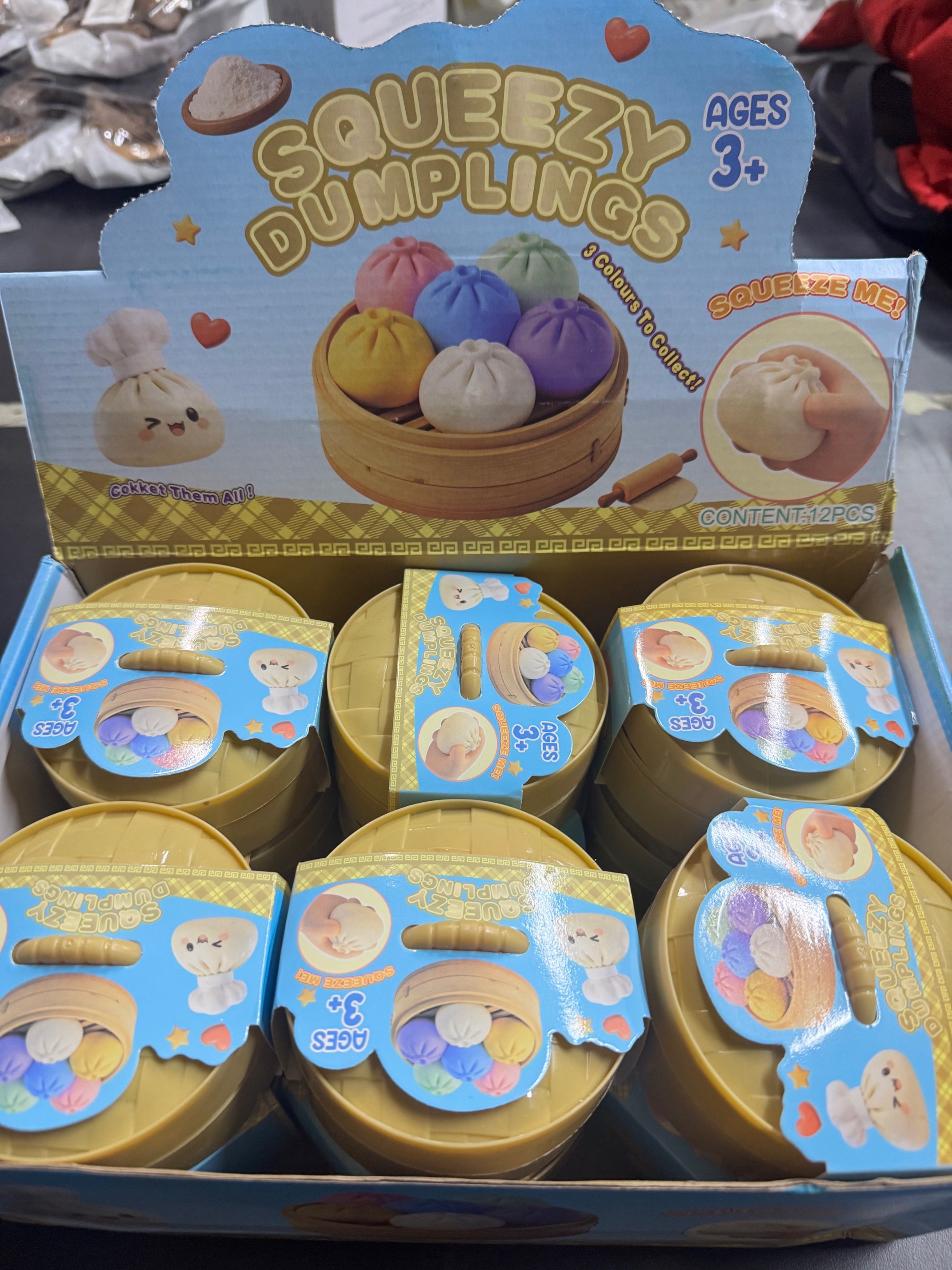 Squishy Mystery Dumpling - Steamed Bun METALIC  - 12 Per Box