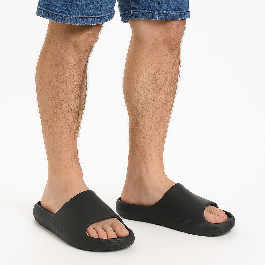 MAKLY Men’s Cushion Slide Sandals – Cloud