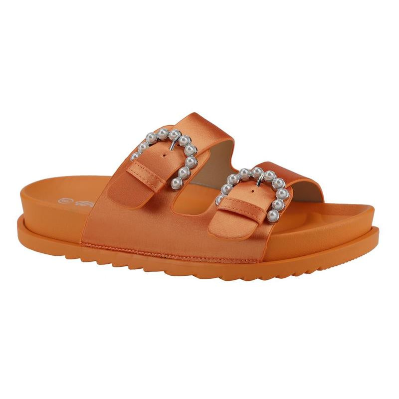 Belovely Women'S Double Buckle Slides - Sandals for Women - Waterproof and Quick-Drying - Perfect for Walking, Beach, and Swimming Flipflops